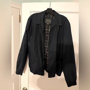 Navy Harrington Style Windbreaker Size Medium
